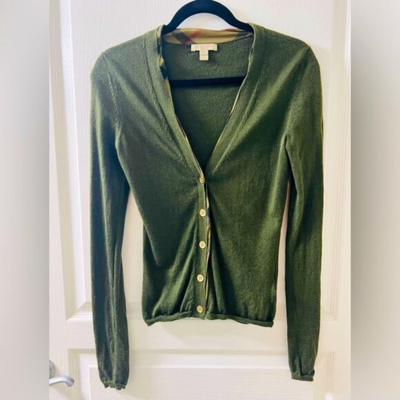 Burberry Brit 100% Fine Wool Merino wool cardigan size M. - Picture 3 of 5